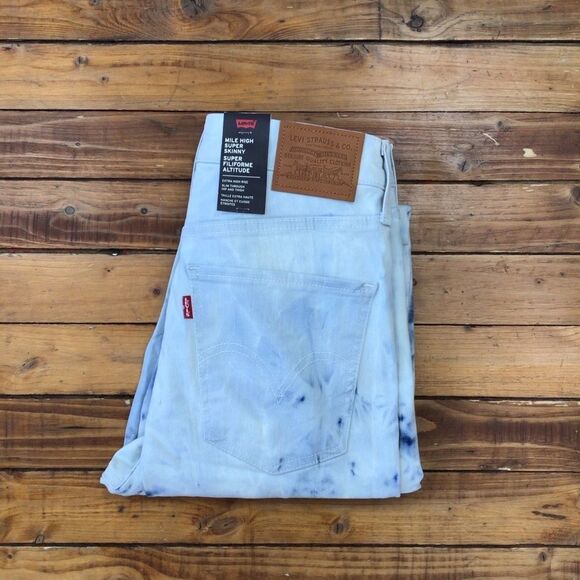 LEVI’S tie dye jeans mile stretch high super skinny high rise high waisted 29 - Picture 3 of 14